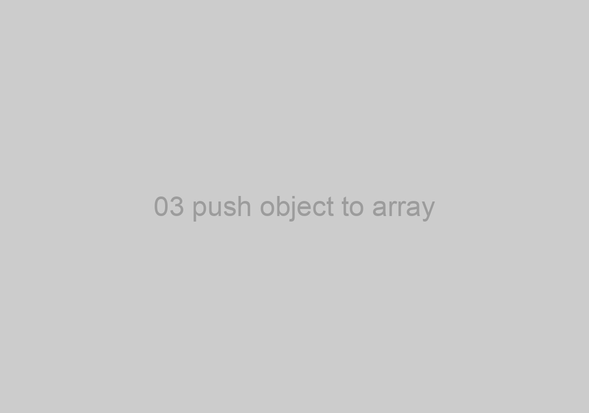 03 push object to array
